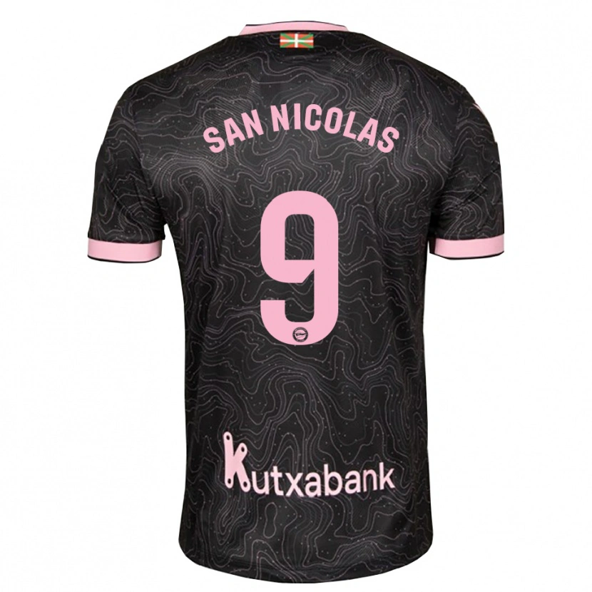 Danxen Heren Olga San Nicolás #9 Zwart Roze Uitshirt Uittenue 2026/27 T-Shirt