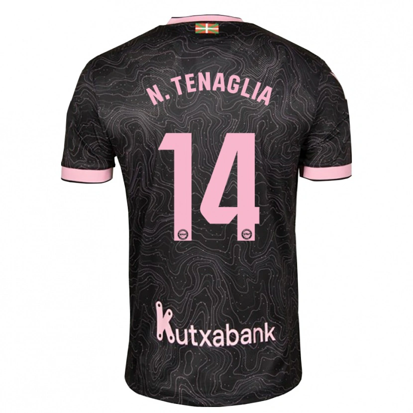 Danxen Heren Nahuel Tenaglia #14 Zwart Roze Uitshirt Uittenue 2026/27 T-Shirt