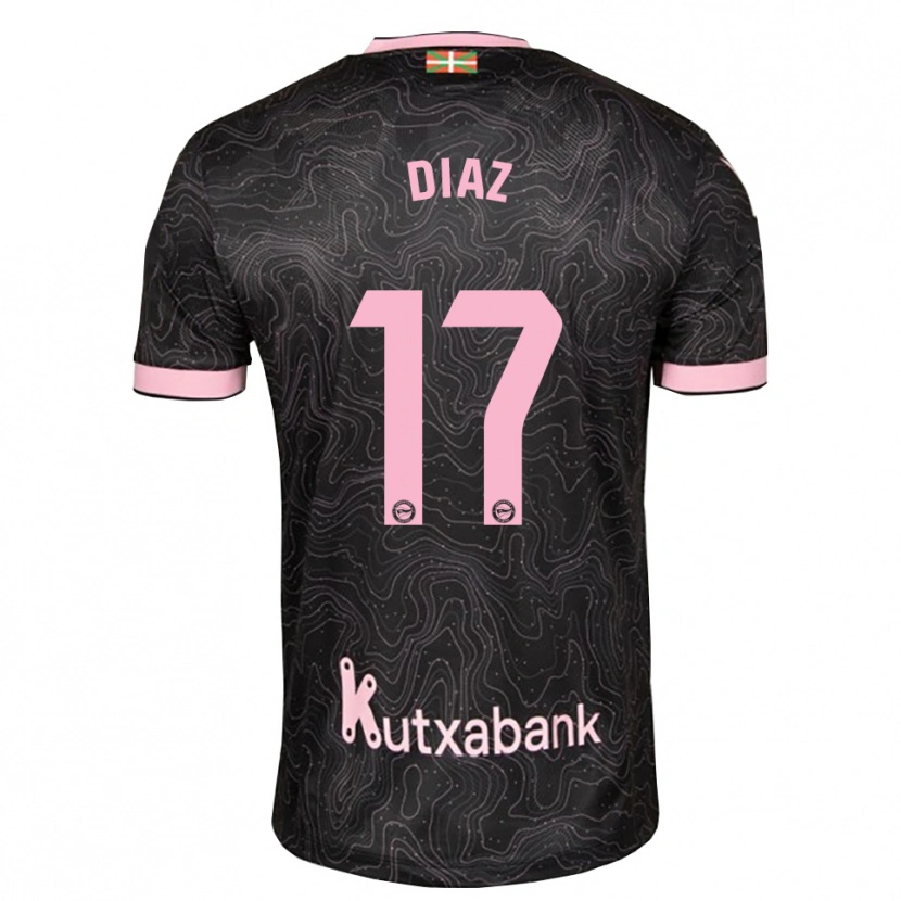 Danxen Heren Nico Diaz #17 Zwart Roze Uitshirt Uittenue 2026/27 T-Shirt