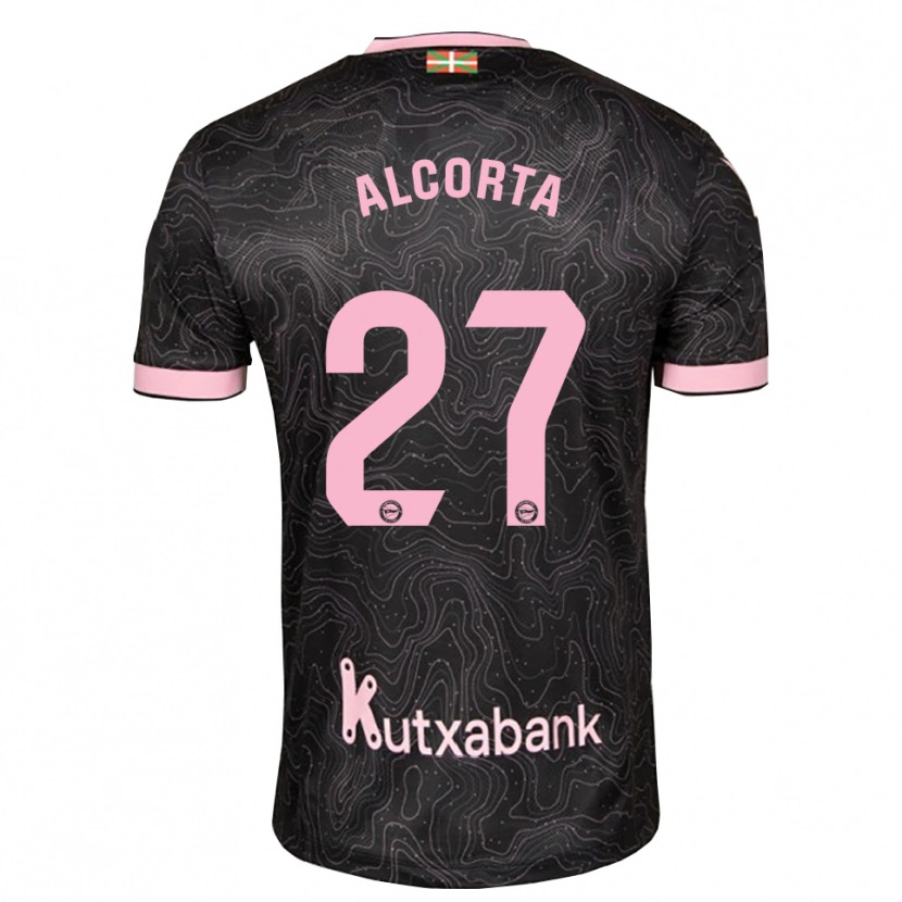 Danxen Heren Alaitz Alcorta #27 Zwart Roze Uitshirt Uittenue 2026/27 T-Shirt