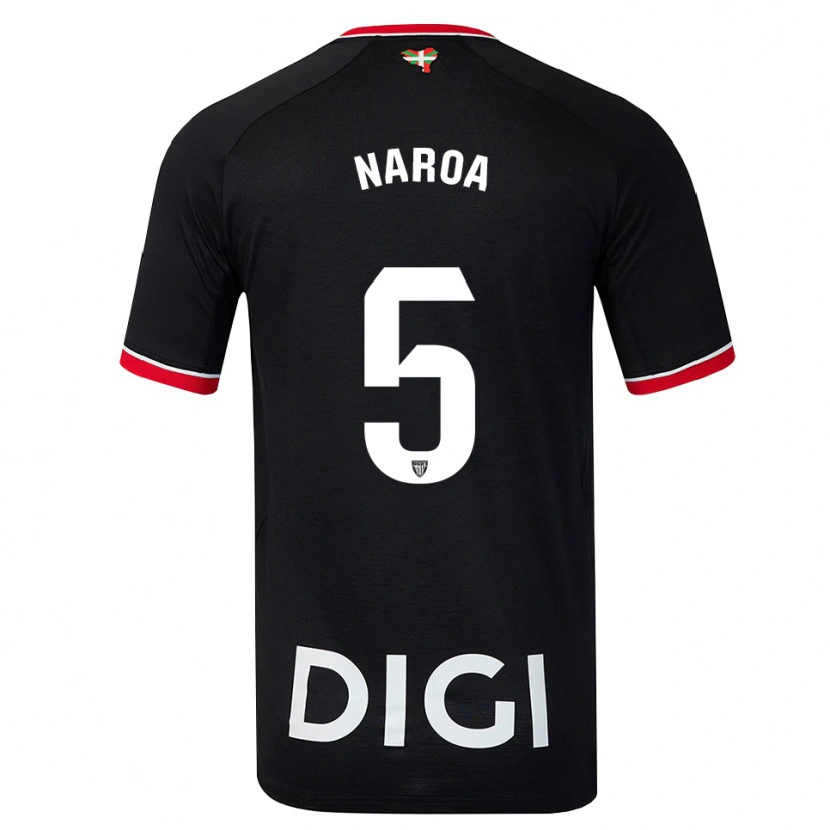 Danxen Heren Naroa #5 Zwart Wit Rood Uitshirt Uittenue 2026/27 T-Shirt