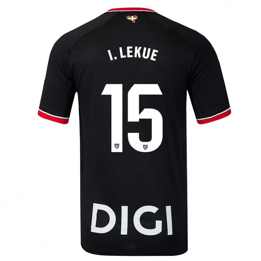 Danxen Heren Inigo Lekue #15 Zwart Wit Rood Uitshirt Uittenue 2026/27 T-Shirt