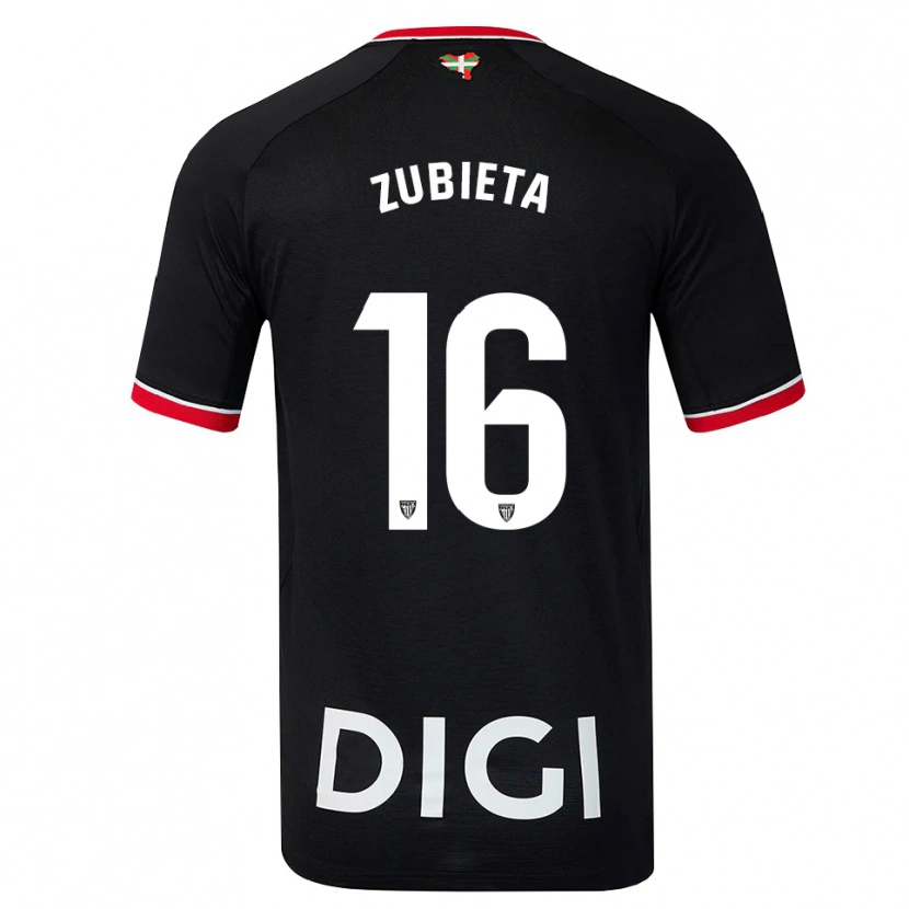 Danxen Heren Maite Zubieta Arambarri #16 Zwart Wit Rood Uitshirt Uittenue 2026/27 T-Shirt