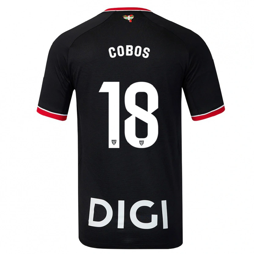 Danxen Heren Alain Cobos #18 Zwart Wit Rood Uitshirt Uittenue 2026/27 T-Shirt