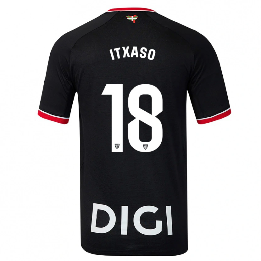 Danxen Heren Itxaso Uriarte Santamaria #18 Zwart Wit Rood Uitshirt Uittenue 2026/27 T-Shirt