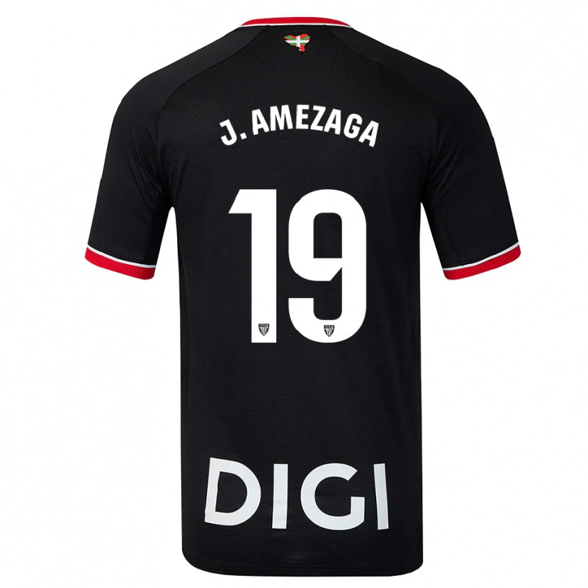 Danxen Heren Jone Amezaga #19 Zwart Wit Rood Uitshirt Uittenue 2026/27 T-Shirt