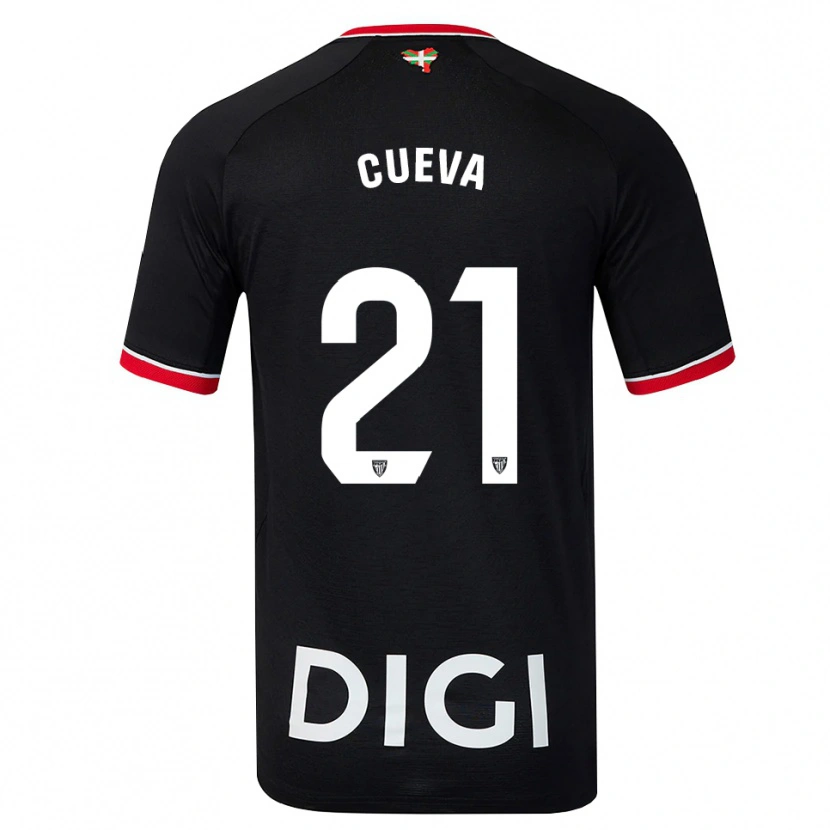 Danxen Heren Oier Cueva #21 Zwart Wit Rood Uitshirt Uittenue 2026/27 T-Shirt