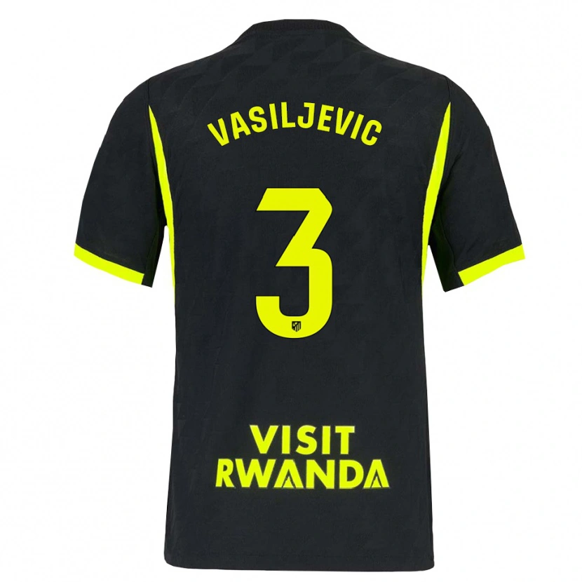 Danxen Heren Ivan Vasiljevic #3 Heldergroen Zwart Uitshirt Uittenue 2026/27 T-Shirt