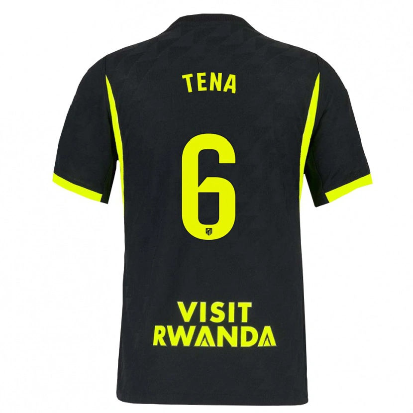 Danxen Heren Javi Tena #6 Heldergroen Zwart Uitshirt Uittenue 2026/27 T-Shirt
