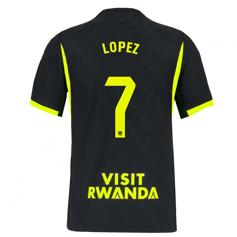 Danxen Heren Maitane Lopez #7 Heldergroen Zwart Uitshirt Uittenue 2026/27 T-Shirt