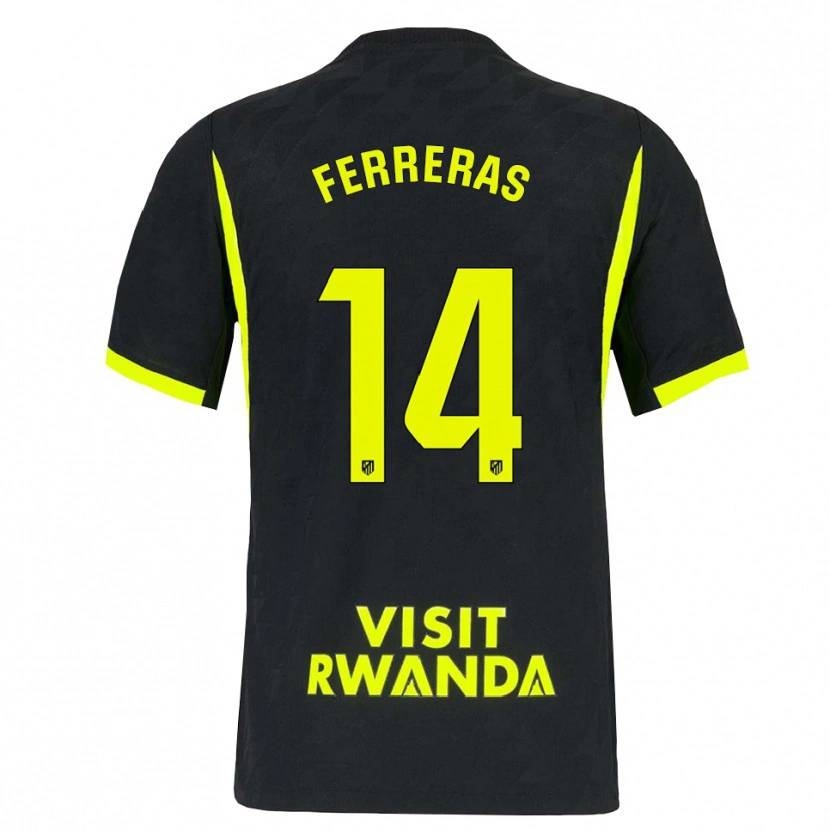 Danxen Heren Adrian Ferreras #14 Heldergroen Zwart Uitshirt Uittenue 2026/27 T-Shirt