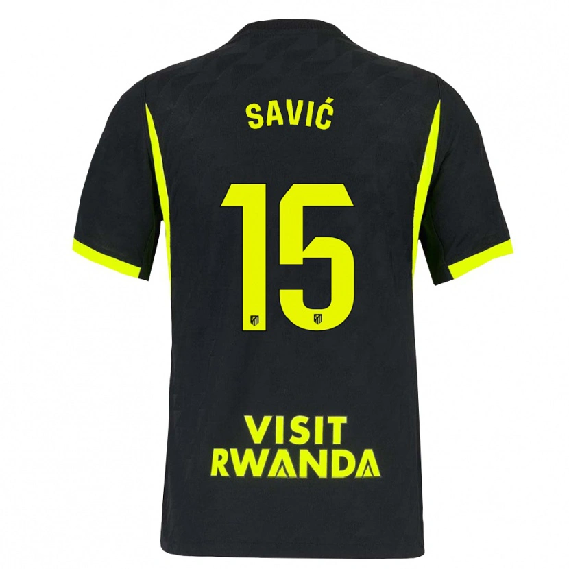 Danxen Heren Stefan Savic #15 Heldergroen Zwart Uitshirt Uittenue 2026/27 T-Shirt
