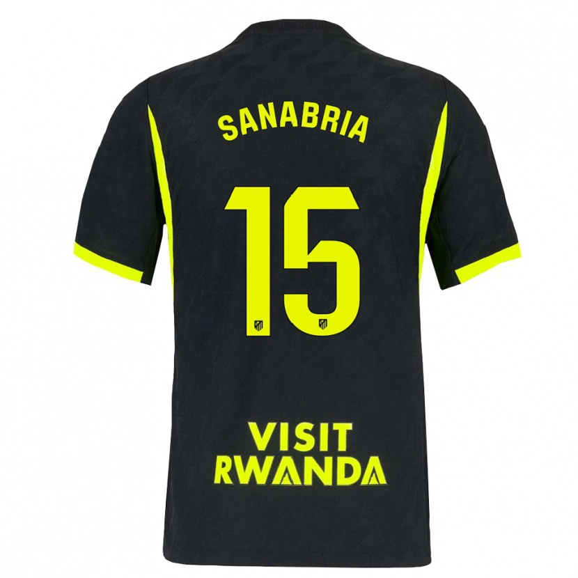 Danxen Heren Juan Sanabria #15 Heldergroen Zwart Uitshirt Uittenue 2026/27 T-Shirt