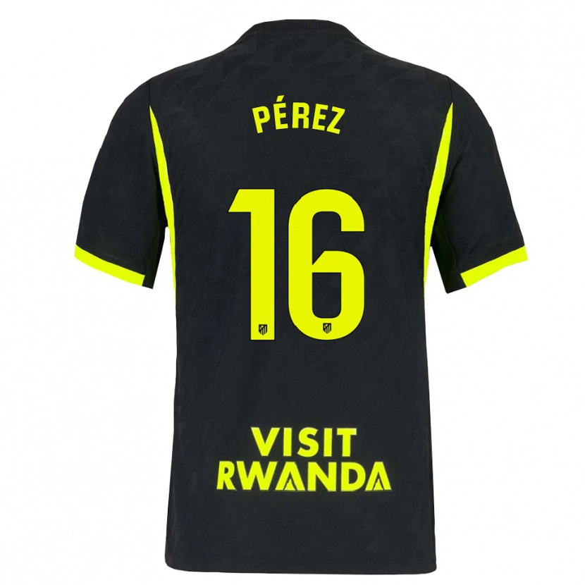 Danxen Heren Dani Pérez #16 Heldergroen Zwart Uitshirt Uittenue 2026/27 T-Shirt