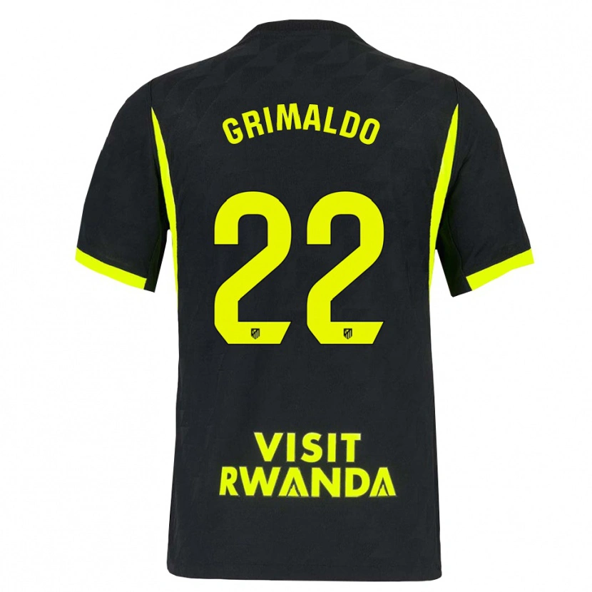 Danxen Heren Alejandro Grimaldo #22 Heldergroen Zwart Uitshirt Uittenue 2026/27 T-Shirt