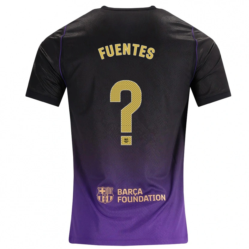 Danxen Heren Juan David Fuentes #0 Paars Geel Zwart Uitshirt Uittenue 2026/27 T-Shirt