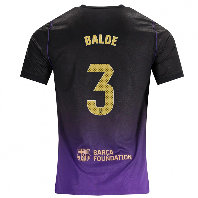 Danxen Heren Alejandro Balde #3 Paars Geel Zwart Uitshirt Uittenue 2026/27 T-Shirt