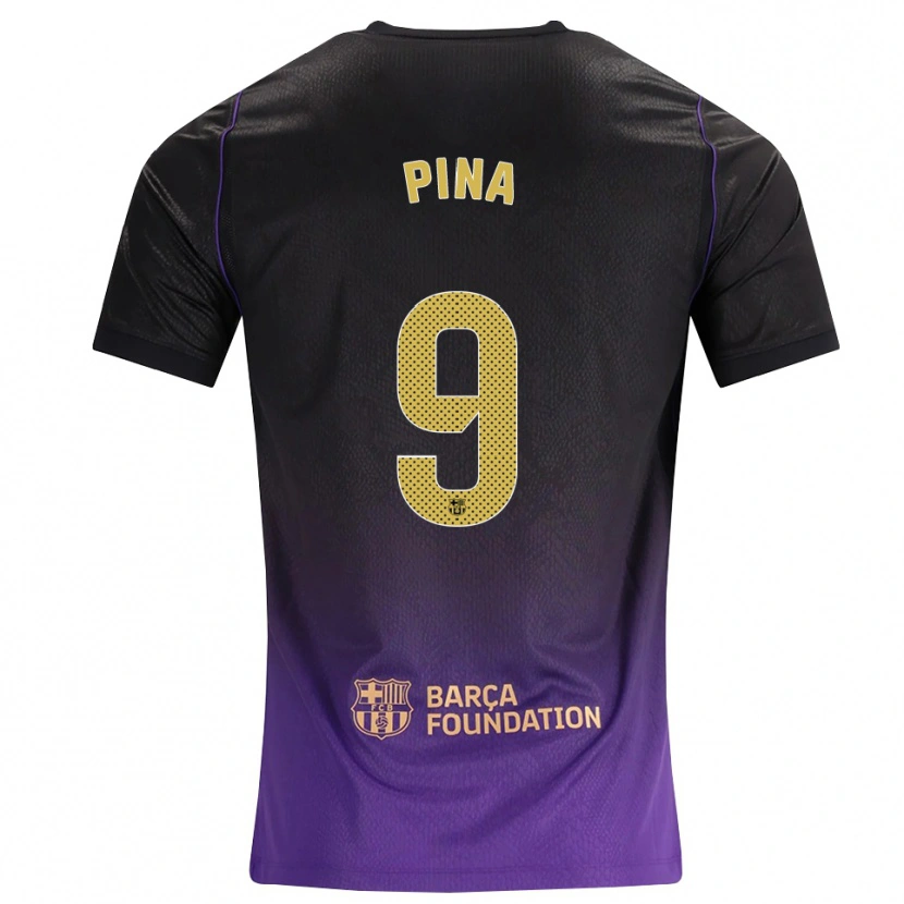 Danxen Heren Claudia Pina #9 Paars Geel Zwart Uitshirt Uittenue 2026/27 T-Shirt
