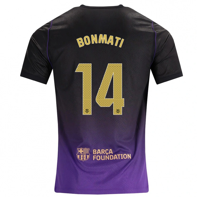 Danxen Heren Aitana Bonmati #14 Paars Geel Zwart Uitshirt Uittenue 2026/27 T-Shirt