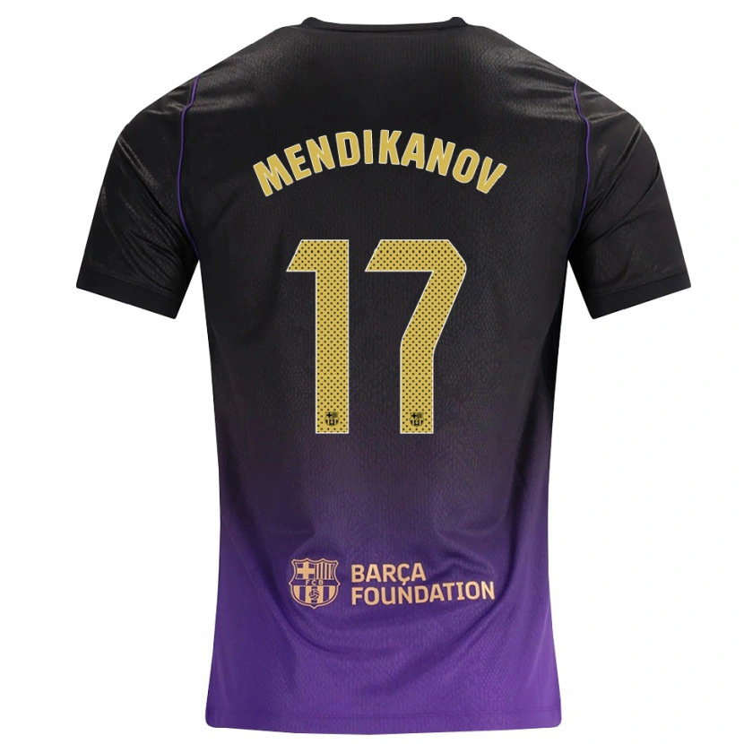 Danxen Heren Karim Mendikanov #17 Paars Geel Zwart Uitshirt Uittenue 2026/27 T-Shirt