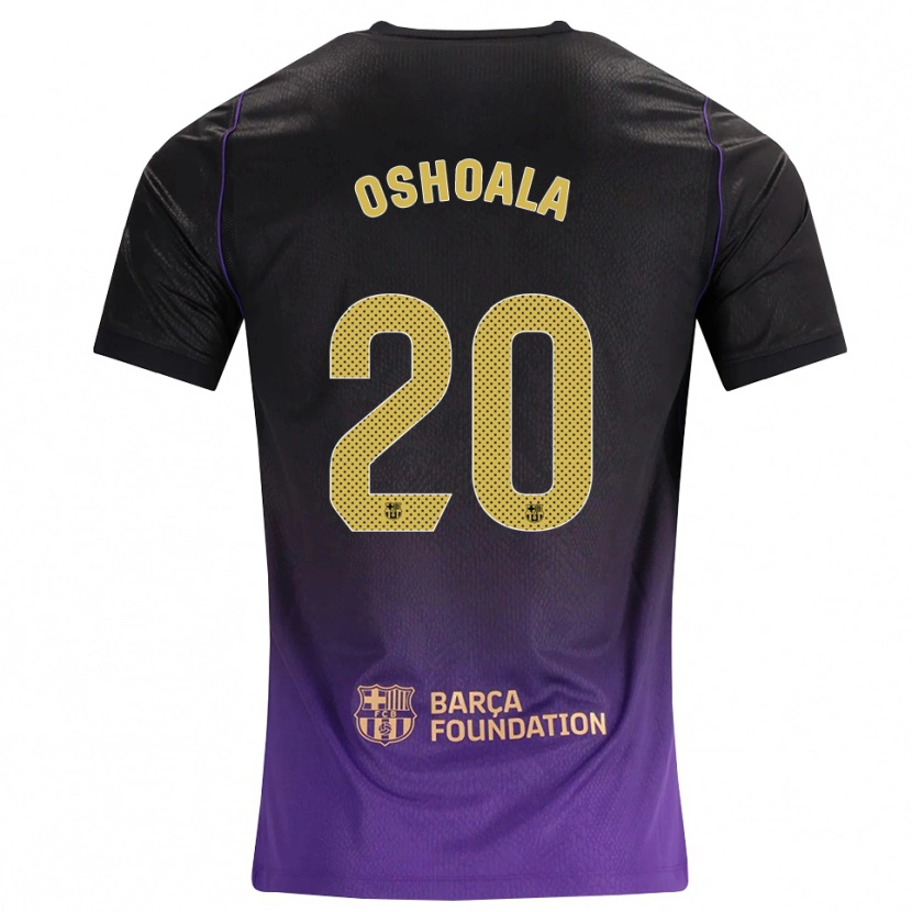 Danxen Heren Asisat Oshoala #20 Paars Geel Zwart Uitshirt Uittenue 2026/27 T-Shirt