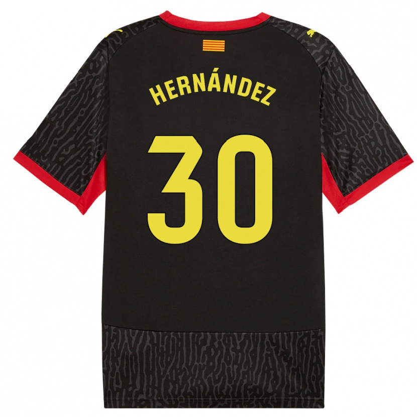 Danxen Heren Unai Hernández #30 Zwart Geel Rood Uitshirt Uittenue 2026/27 T-Shirt