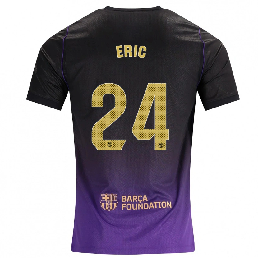 Danxen Heren Eric García #24 Paars Geel Zwart Uitshirt Uittenue 2026/27 T-Shirt