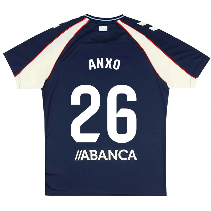 Danxen Heren Anxo Rodríguez #26 Koninklijk Blauw Rood Wit Uitshirt Uittenue 2026/27 T-Shirt