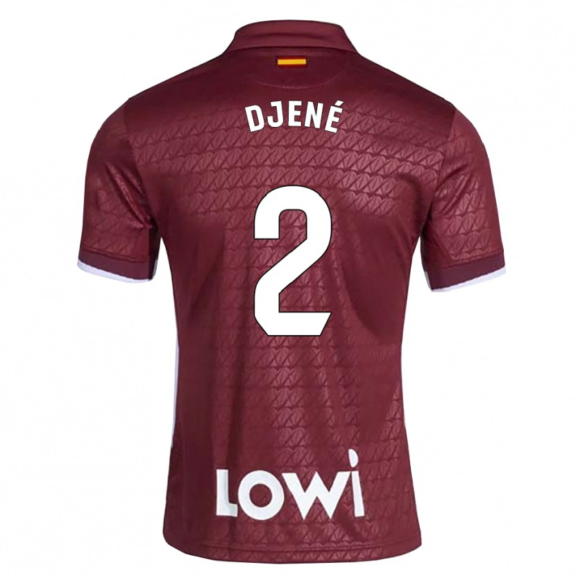 Danxen Heren Dakonam Djené #2 Donkerrood Wit Uitshirt Uittenue 2026/27 T-Shirt