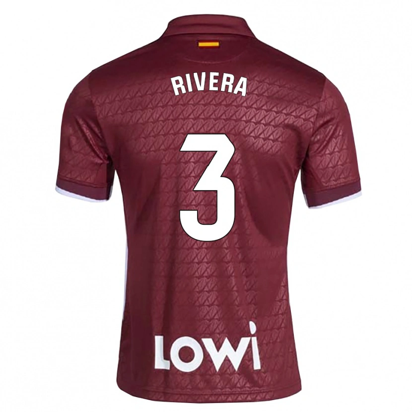 Danxen Heren Gorka Rivera #3 Donkerrood Wit Uitshirt Uittenue 2026/27 T-Shirt