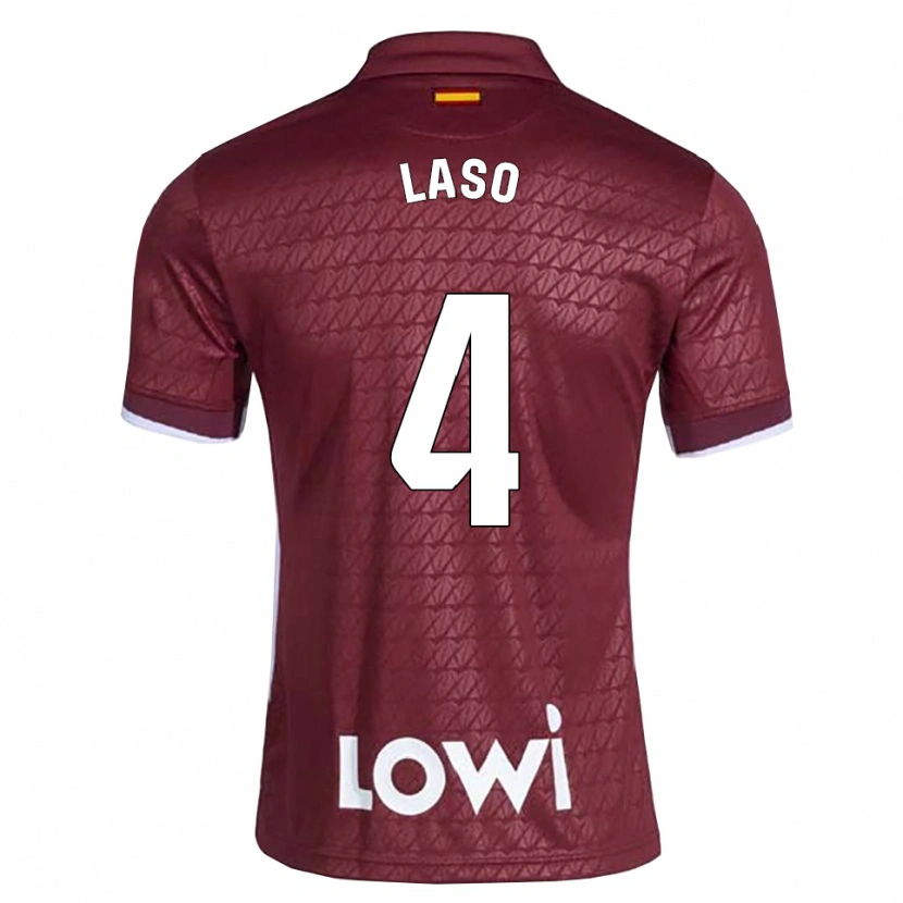 Danxen Heren Lucas Laso #4 Donkerrood Wit Uitshirt Uittenue 2026/27 T-Shirt