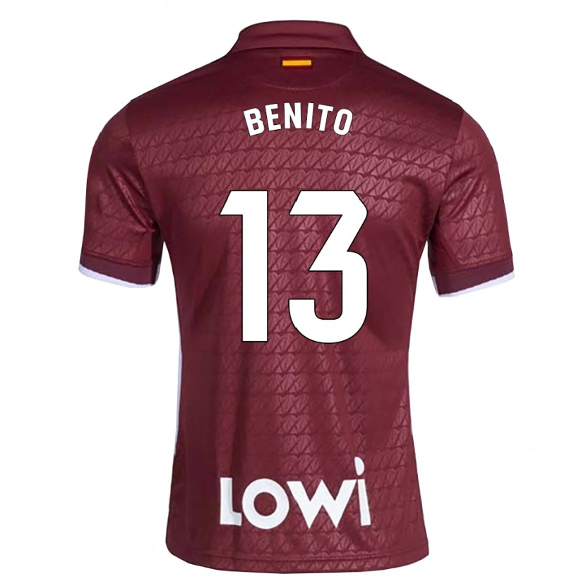 Danxen Heren Jorge Benito #13 Donkerrood Wit Uitshirt Uittenue 2026/27 T-Shirt