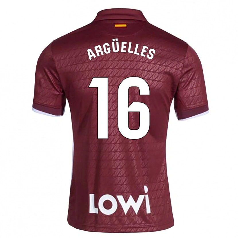 Danxen Heren David Argüelles #16 Donkerrood Wit Uitshirt Uittenue 2026/27 T-Shirt