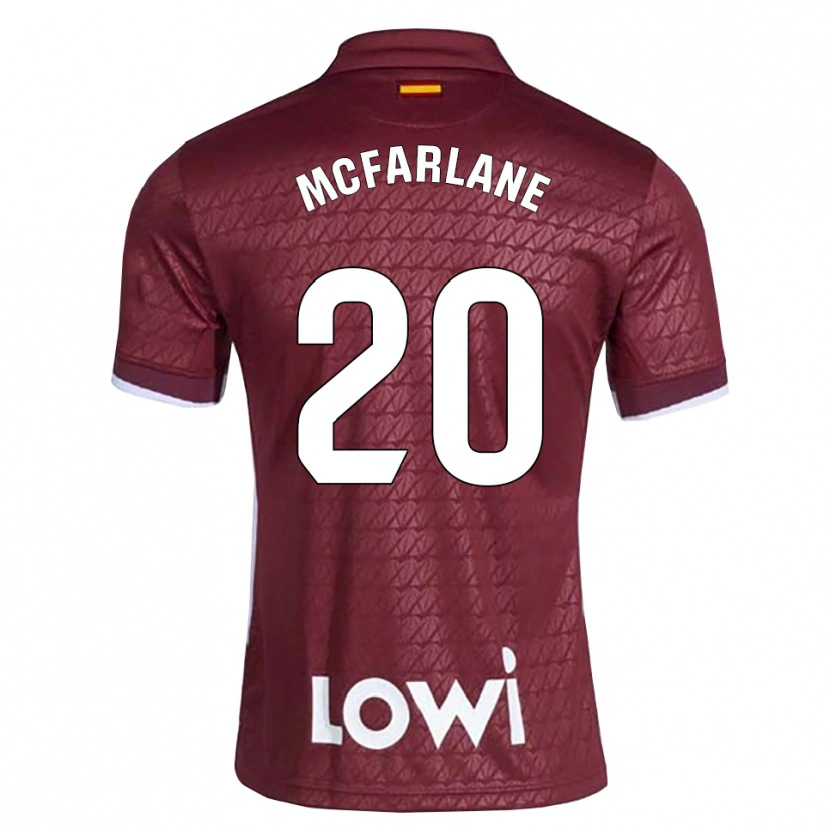 Danxen Heren Ayden Mcfarlane #20 Donkerrood Wit Uitshirt Uittenue 2026/27 T-Shirt