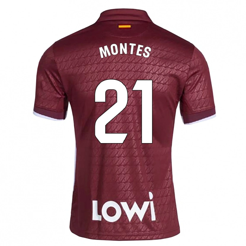 Danxen Heren Jorge Montes #21 Donkerrood Wit Uitshirt Uittenue 2026/27 T-Shirt