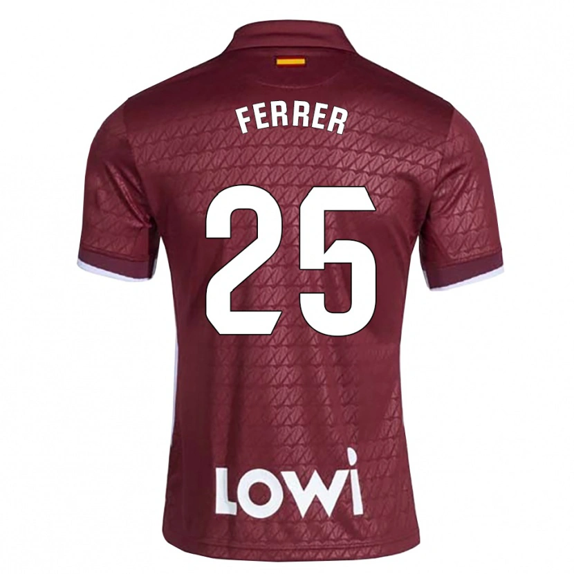 Danxen Heren Diego Ferrer #25 Donkerrood Wit Uitshirt Uittenue 2026/27 T-Shirt