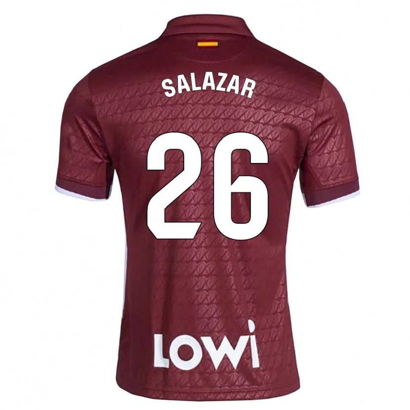 Danxen Heren Sebas Salazar #26 Donkerrood Wit Uitshirt Uittenue 2026/27 T-Shirt