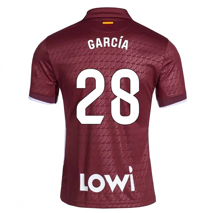 Danxen Heren Hugo García #28 Donkerrood Wit Uitshirt Uittenue 2026/27 T-Shirt