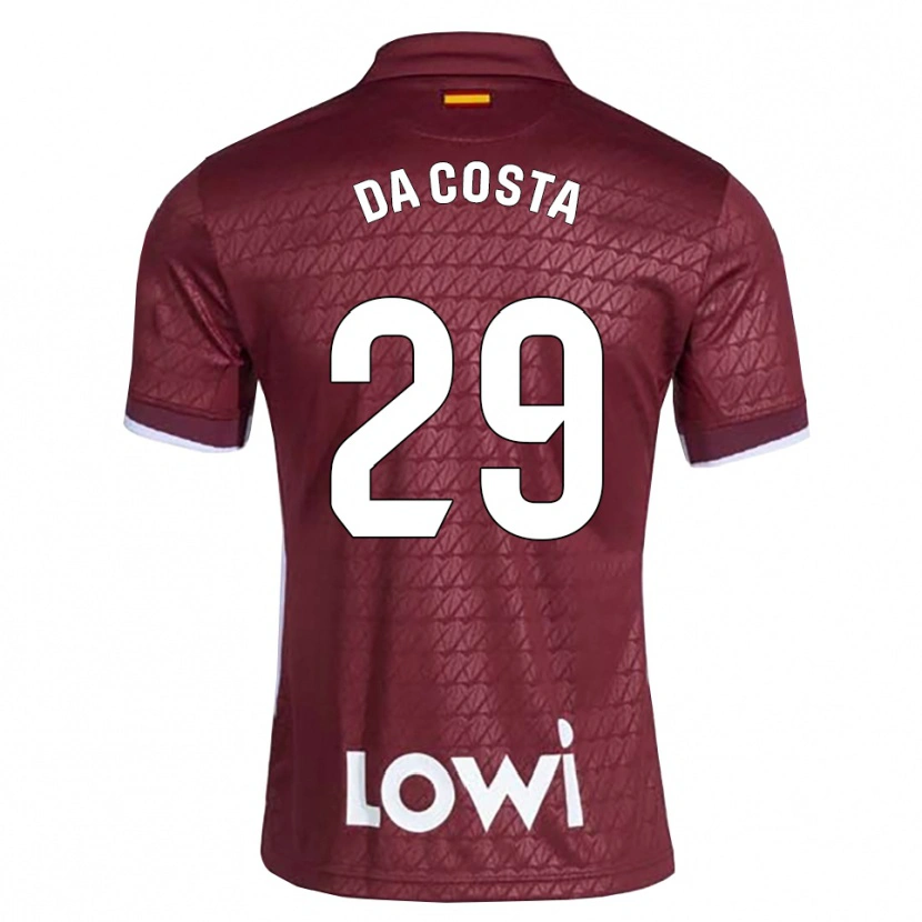Danxen Heren Coba Da Costa #29 Donkerrood Wit Uitshirt Uittenue 2026/27 T-Shirt