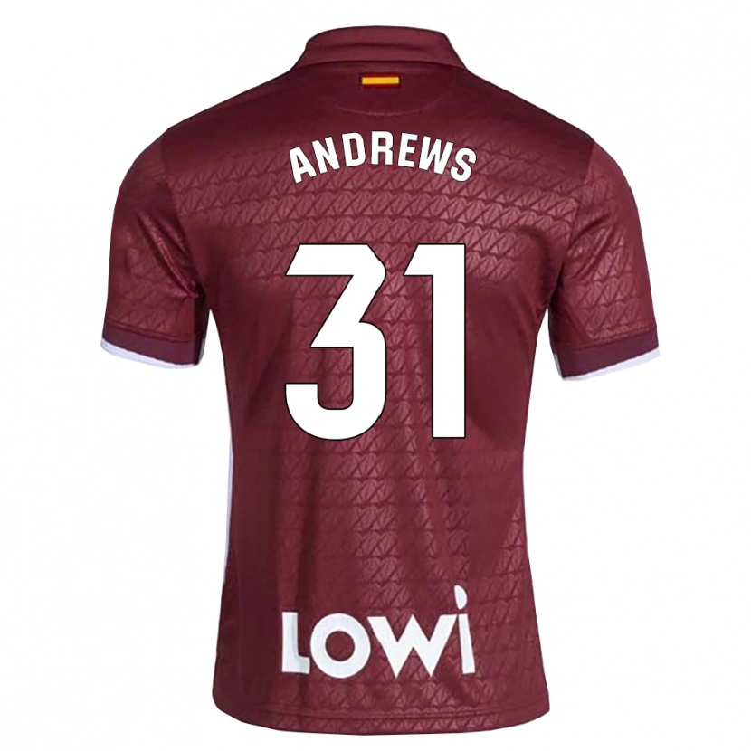 Danxen Heren George Andrews #31 Donkerrood Wit Uitshirt Uittenue 2026/27 T-Shirt