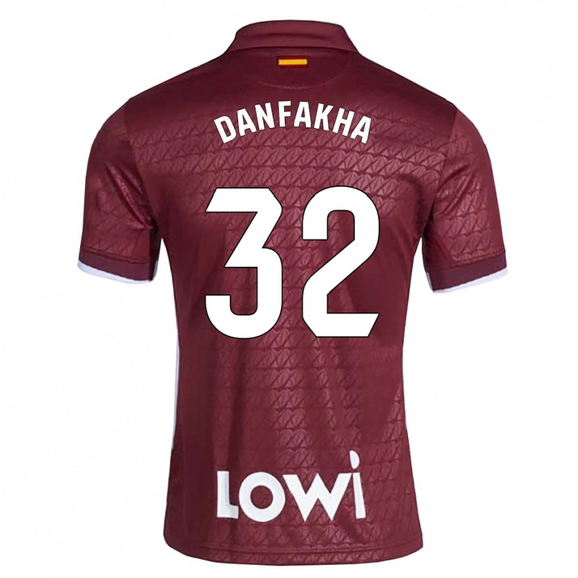 Danxen Heren Ibrahima Danfakha #32 Donkerrood Wit Uitshirt Uittenue 2026/27 T-Shirt