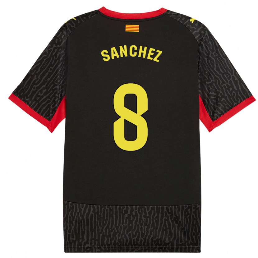 Danxen Heren Miguel Ángel Sánchez #8 Zwart Geel Rood Uitshirt Uittenue 2026/27 T-Shirt