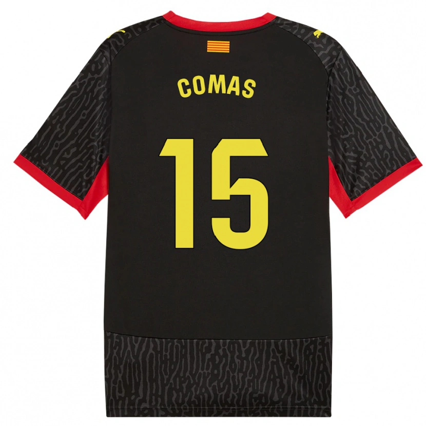 Danxen Heren Oriol Comas #15 Zwart Geel Rood Uitshirt Uittenue 2026/27 T-Shirt