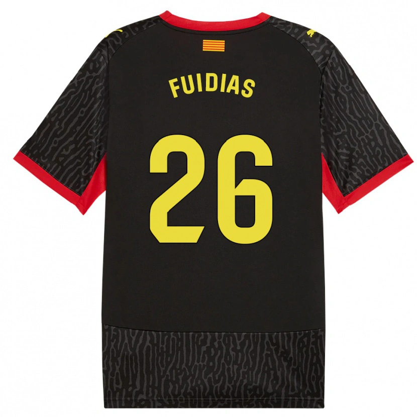 Danxen Heren Toni Fuidias #26 Zwart Geel Rood Uitshirt Uittenue 2026/27 T-Shirt