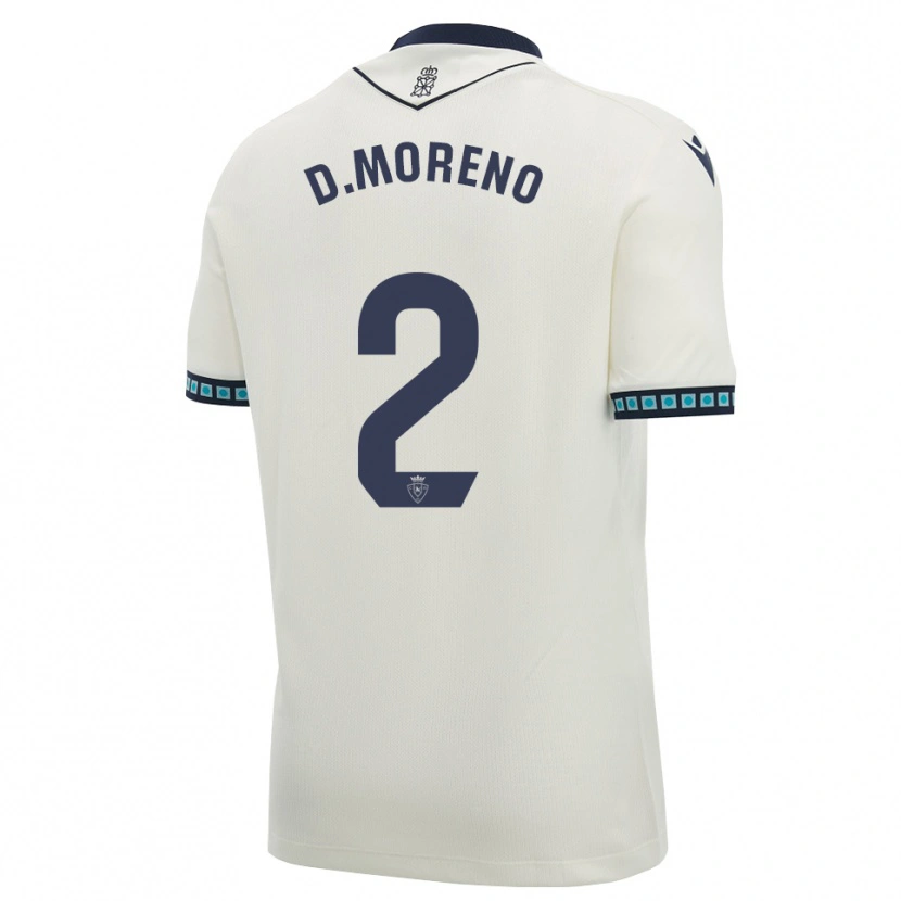 Danxen Heren Diego Moreno #2 Wit Zwart Licht Hemelsblauw Uitshirt Uittenue 2026/27 T-Shirt