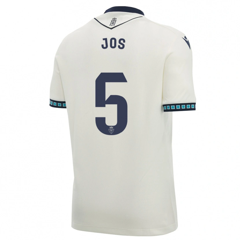 Danxen Heren Josune Urdaniz Maurin #5 Wit Zwart Licht Hemelsblauw Uitshirt Uittenue 2026/27 T-Shirt
