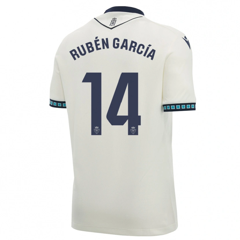 Danxen Heren Rubén García #14 Wit Zwart Licht Hemelsblauw Uitshirt Uittenue 2026/27 T-Shirt