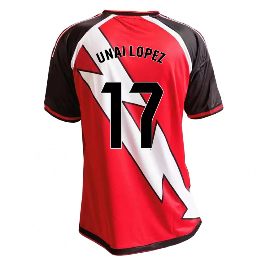 Danxen Heren Unai López #17 Rood Zwart Wit Uitshirt Uittenue 2026/27 T-Shirt