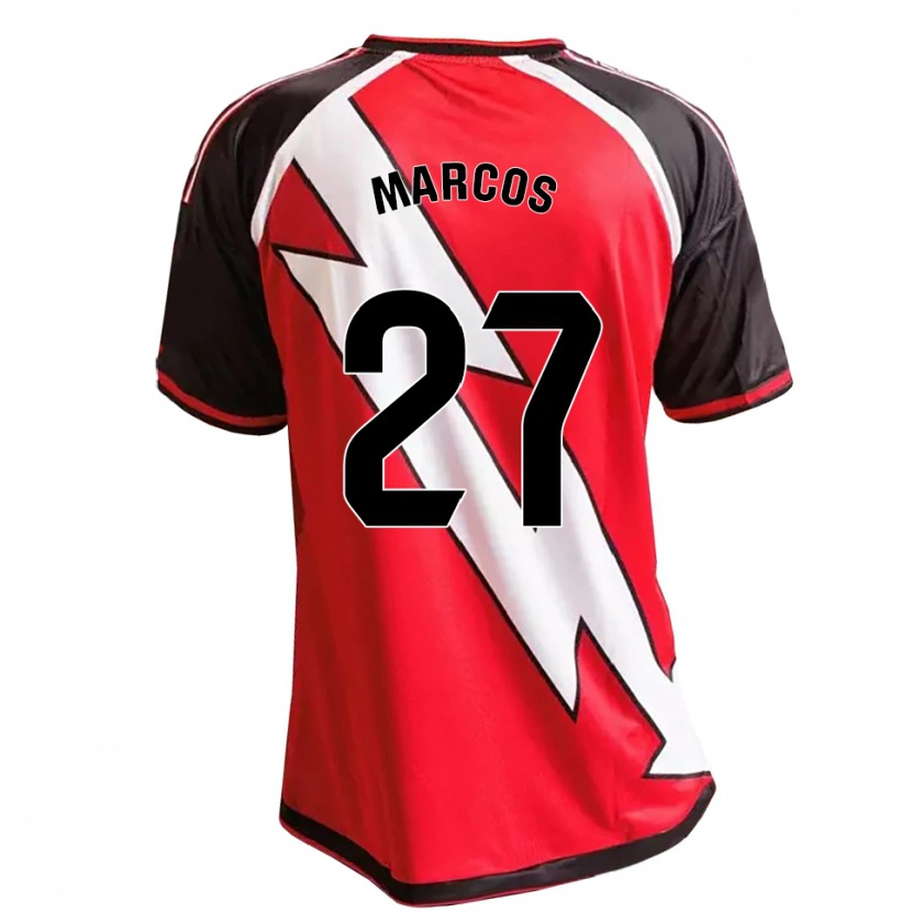 Danxen Heren Álvaro Marcos #27 Rood Zwart Wit Uitshirt Uittenue 2026/27 T-Shirt