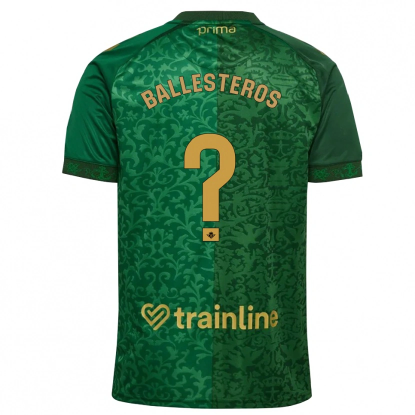 Danxen Heren Gonzalo Ballesteros #0 Bosgroen Donker Goudenrood Uitshirt Uittenue 2026/27 T-Shirt